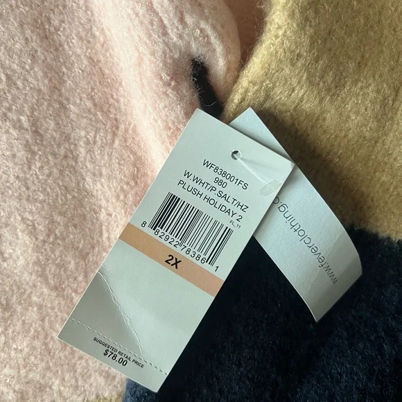 Women's Oversized Color Block Sweater | 2X - Picture 3 of 4